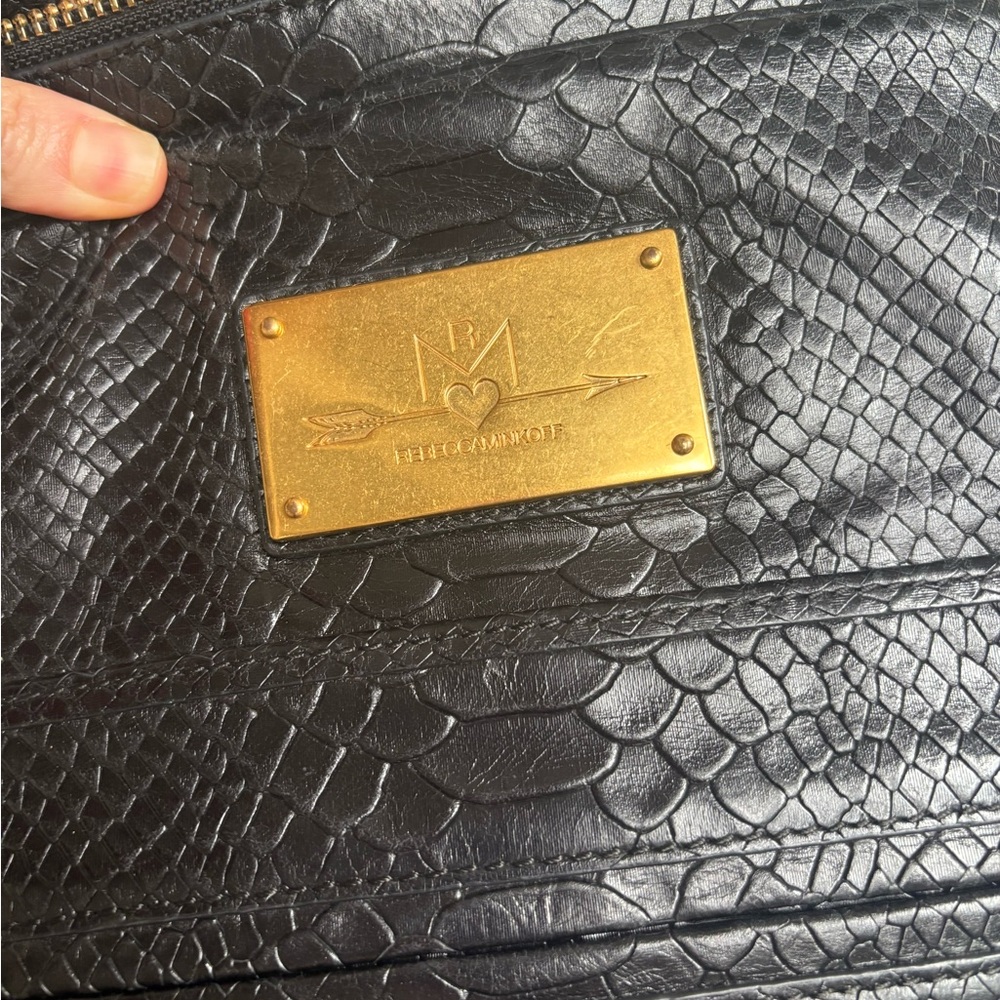 Rebecca Minkoff Black Snakeskin Laptop Bag - Picture 8 of 9